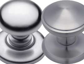 Satin Chrome Centre Door Knobs