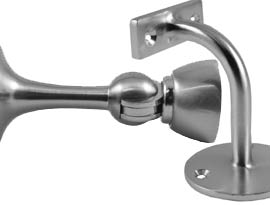 Satin Chrome Door Stops and Holders