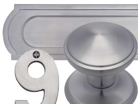 Satin Chrome Front Door Furniture