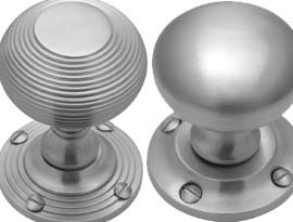 Satin Chrome Mortice Door Knobs