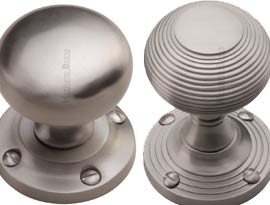 Satin Nickel Finish Mortice & Rim Door Knobs