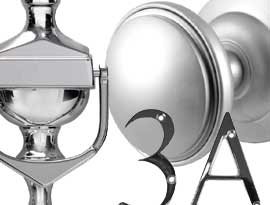 Chrome Silver & Satin UPVC and Multipoint Front Door Accessories