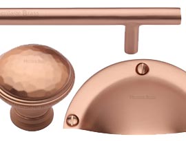 Satin Rose Gold Cabinet Fittings 