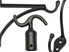 Black Iron Hooks & Brackets