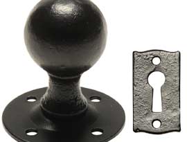 Black Iron Knobs & Escutcheons