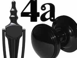 Smooth Black UPVC and Multipoint Front Door Accessories