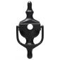 Fab and Fix Vict Antique Black Upvc Knocker 162mm Spyhole Facility