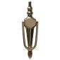 Victorian Hardex Gold Slim Face Fix Urn Knocker 200x55mm No Spyhole