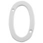 White Door Numeral 0 80mm