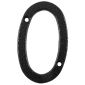 Antique Black Door Numeral 0 80mm