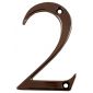 Hardex Bronze Door Numeral 2 80mm