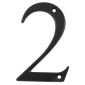 Antique Black Door Numeral 2 80mm