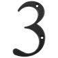 Antique Black Door Numeral 3 80mm