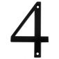 Black Door Numeral 4 80mm