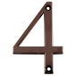 Hardex Bronze Door Numeral 4 80mm