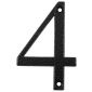 Antique Black Door Numeral 4 80mm