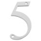 White Door Numeral 5 80mm