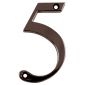 Hardex Bronze Door Numeral 5 80mm