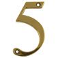 Hardex Gold Door Numeral 5 80mm