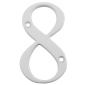 White Door Numeral 8 80mm