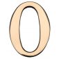 Brass Self Adhesive Numeral 0 51mm