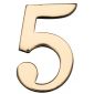 Brass Self Adhesive Numeral 5 51mm