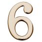 Brass Self Adhesive Numeral 6 51mm