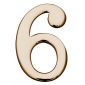 Brass Self Adhesive Numeral 6 51mm