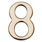 Brass Self Adhesive Numeral 8 51mm