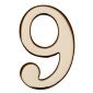 Brass Self Adhesive Numeral 9 51mm