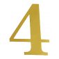 51mm Adhesive Gold Number 4