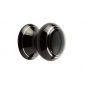 Black Silverline Porcelain Cabinet Knob 38mm
