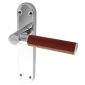 Ascot Brown Leather and Polished Chrome Latch Handles