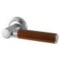 Ascot Brown Leather on Satin Chrome Door Handles