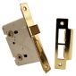 York Bathroom Lock 3in (78mm) Brass