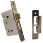 York Bathroom Lock 3in (78mm) Antique Brass