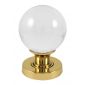 Glass Ball Mortice Door Knobs PVD Brass