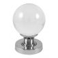 Glass Ball Mortice Door Knobs Polished Chrome