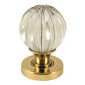 Glass Pumpkin Mortice Door Knobs PVD Brass