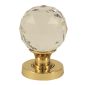 Glass Cut Mortice Door Knobs PVD Brass