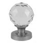 Glass Cut Mortice Door Knobs Polished Chrome