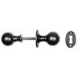 Black Iron Ball Rim Door Knobs 44mm