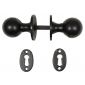 Black Iron Ball Mortice Door Knobs 44mm