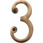 Heritage C1560 Antique Brass 3in Numeral 3