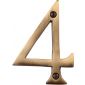 Heritage C1560 Antique Brass 3in Numeral 4