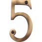 Heritage C1560 Antique Brass 3in Numeral 5