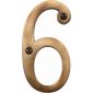 Heritage C1560 Antique Brass 3in Numeral 6