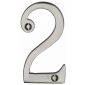 Satin Nickel 76mm (3in) Numeral 2