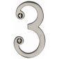 Satin Nickel 76mm (3in) Numeral 3