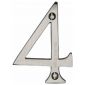 Satin Nickel 76mm (3in) Numeral 4